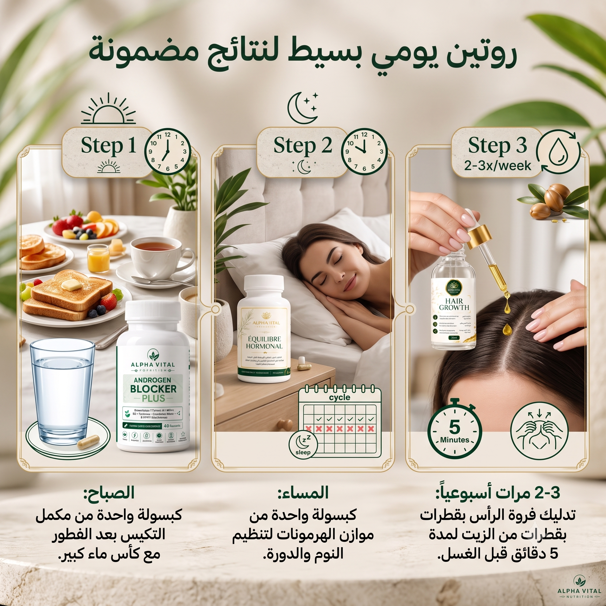 روتين الاستعمال اليومي، فوائد زيت الشعر، ضمانات التوصيل والدفع