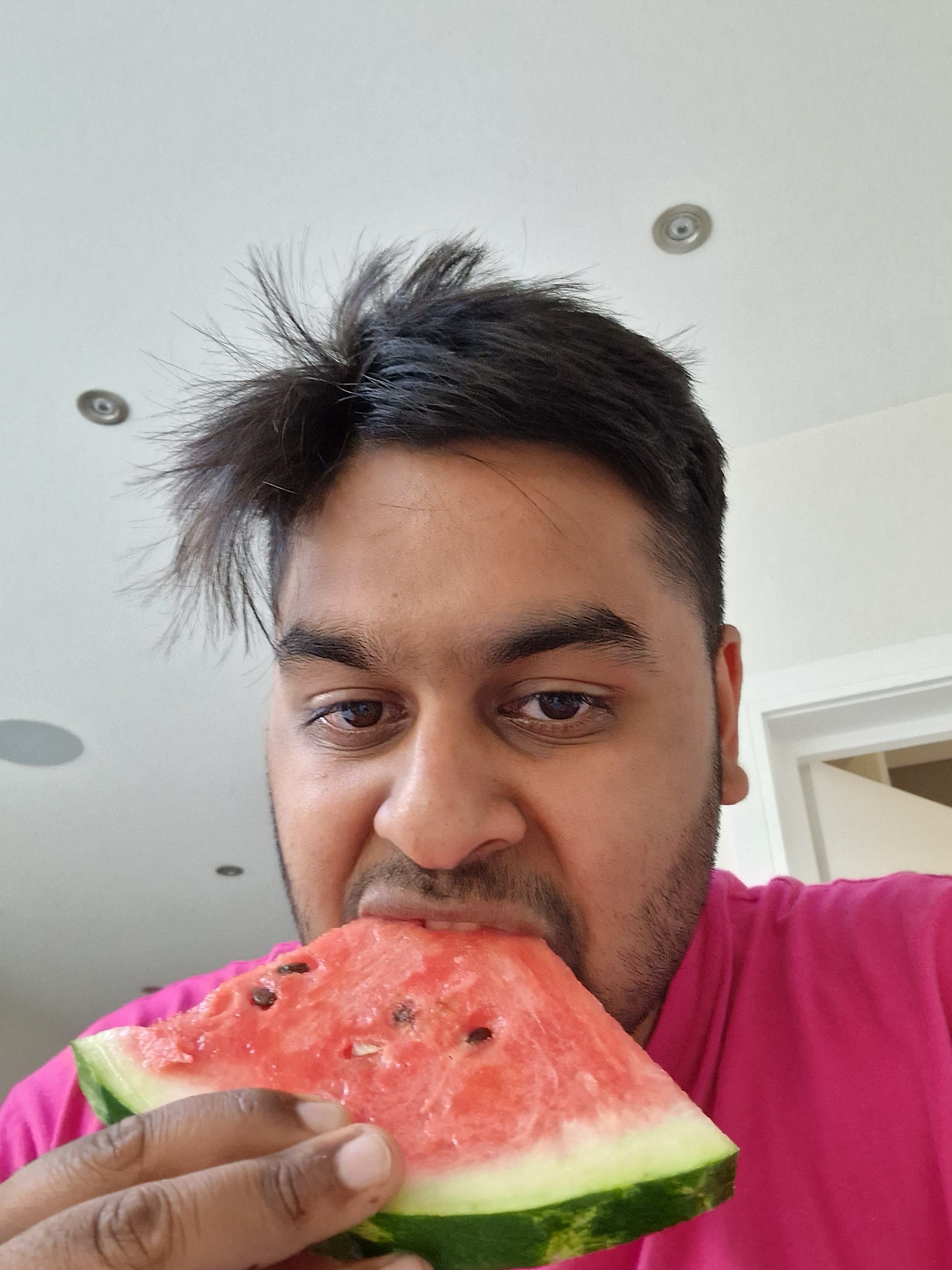 me eating