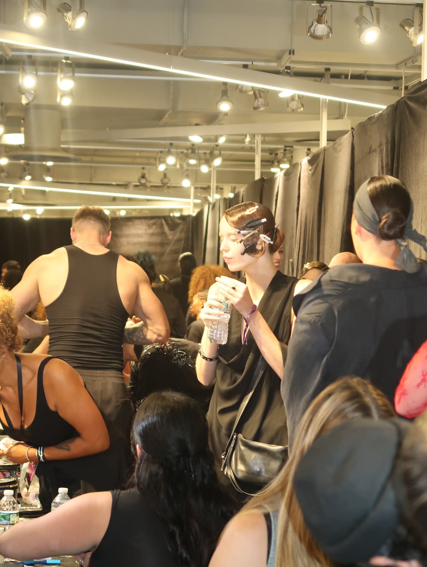 Backstage fashion community moment