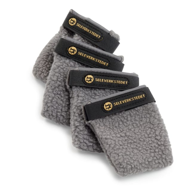 Seleverkstedet Fleece grey dog boot 4pk hundskor