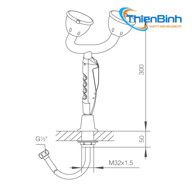 Bench-Mount/Hand-Held Eye Wash - Ảnh chi tiết 1
