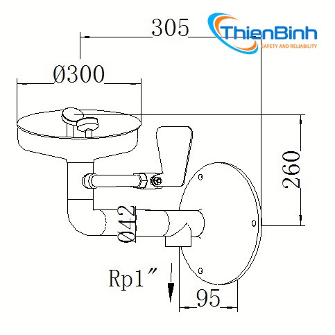 Wall-Mounted Emergency & Eye Wash - Ảnh chi tiết 1