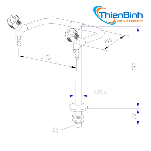 Two Way Bench Faucet - Ảnh chi tiết 1