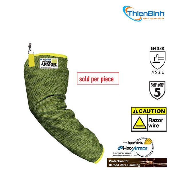 HEXARMOR 1010 PentaGuard 19 inch Bao tay chống cắt và đâm thủng Màu vàng, Kích thước L-XL, @Pc