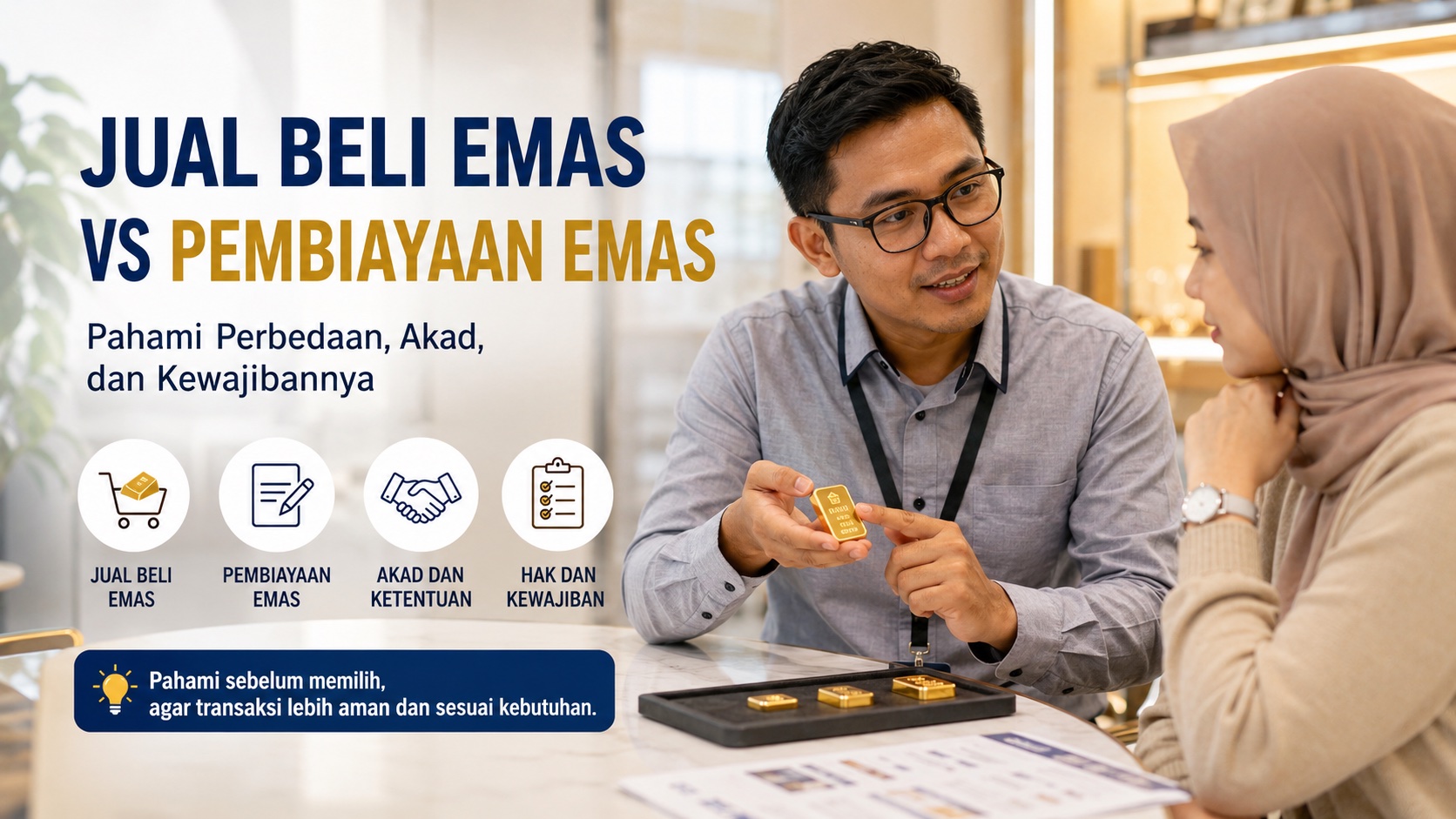 Apa Perbedaan Jual Beli Emas dan Pembiayaan Emas?