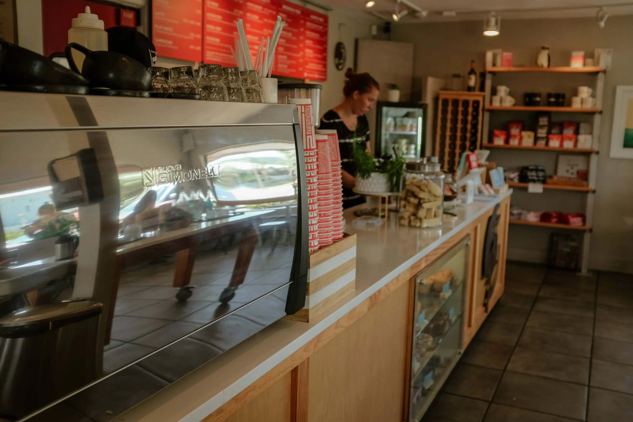 The Kookaburra coffee counter and espresso machine