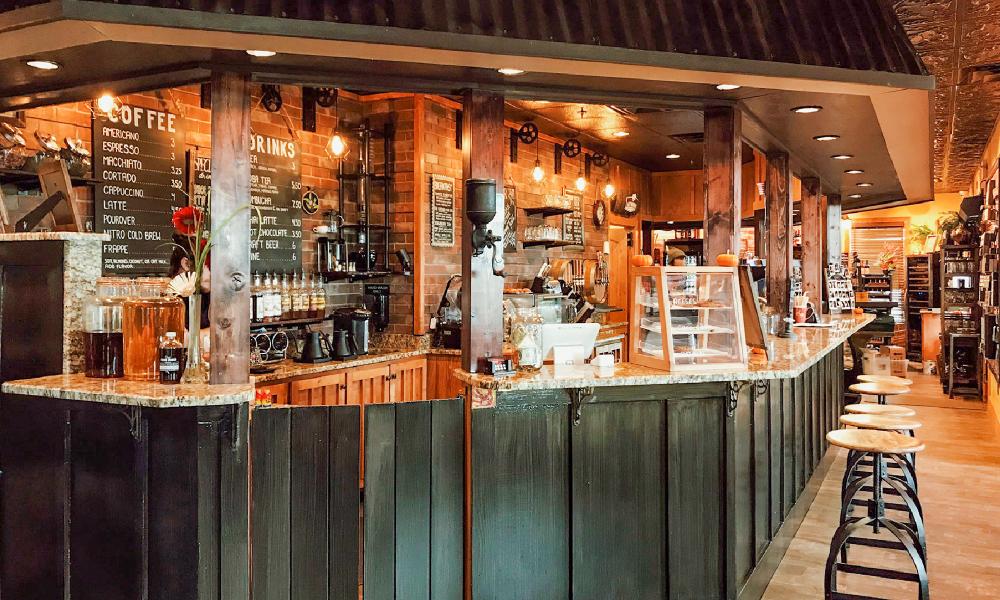 The coffee counter at City Perks Coffee Company