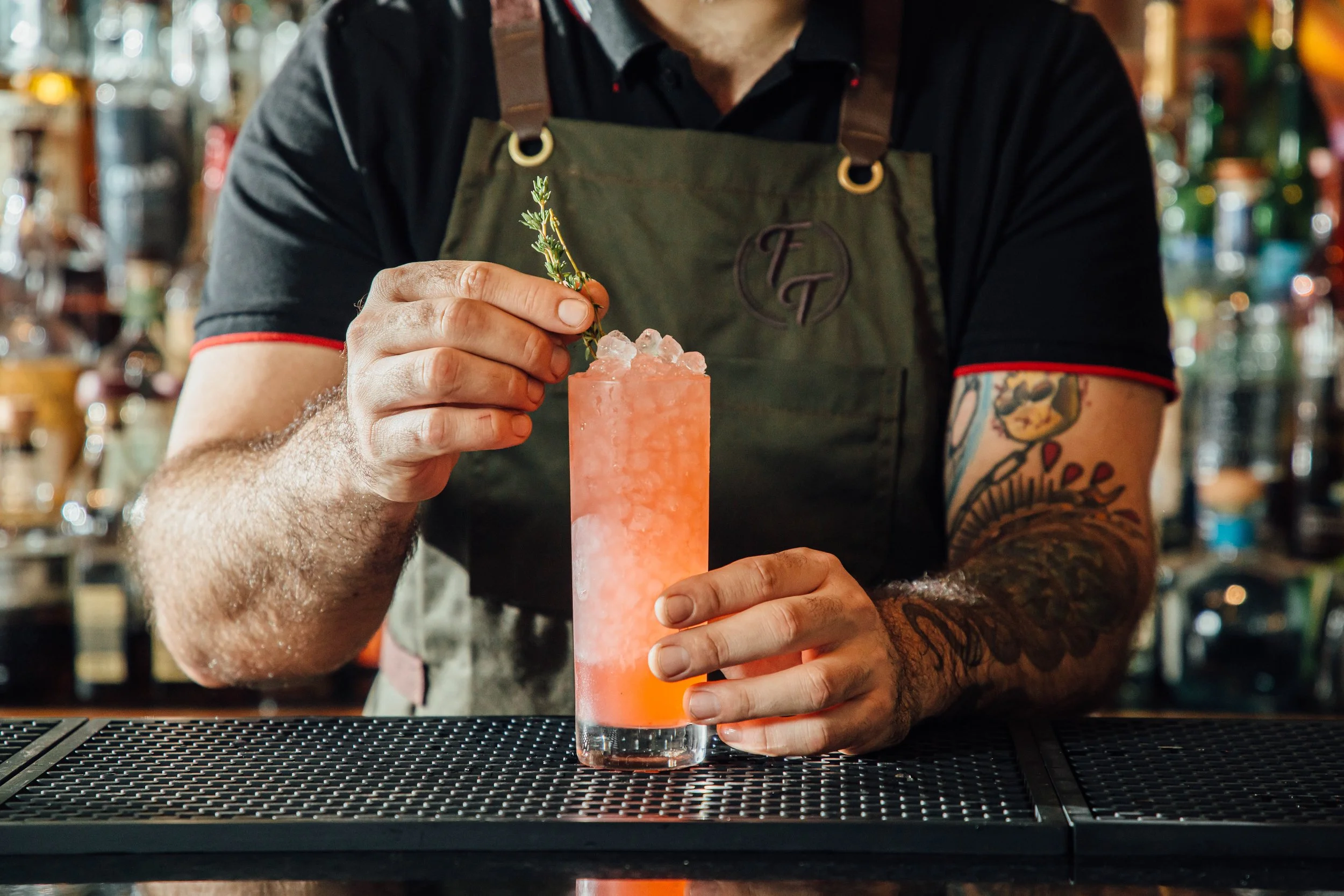 A cocktail being prepared at Forgotten Tonic in St. Augustine
