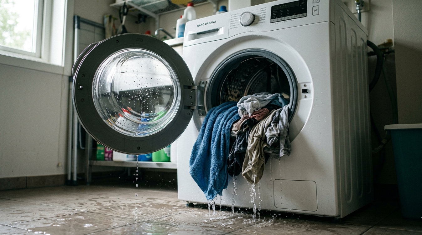 Lavadora que no centrifuga con ropa mojada