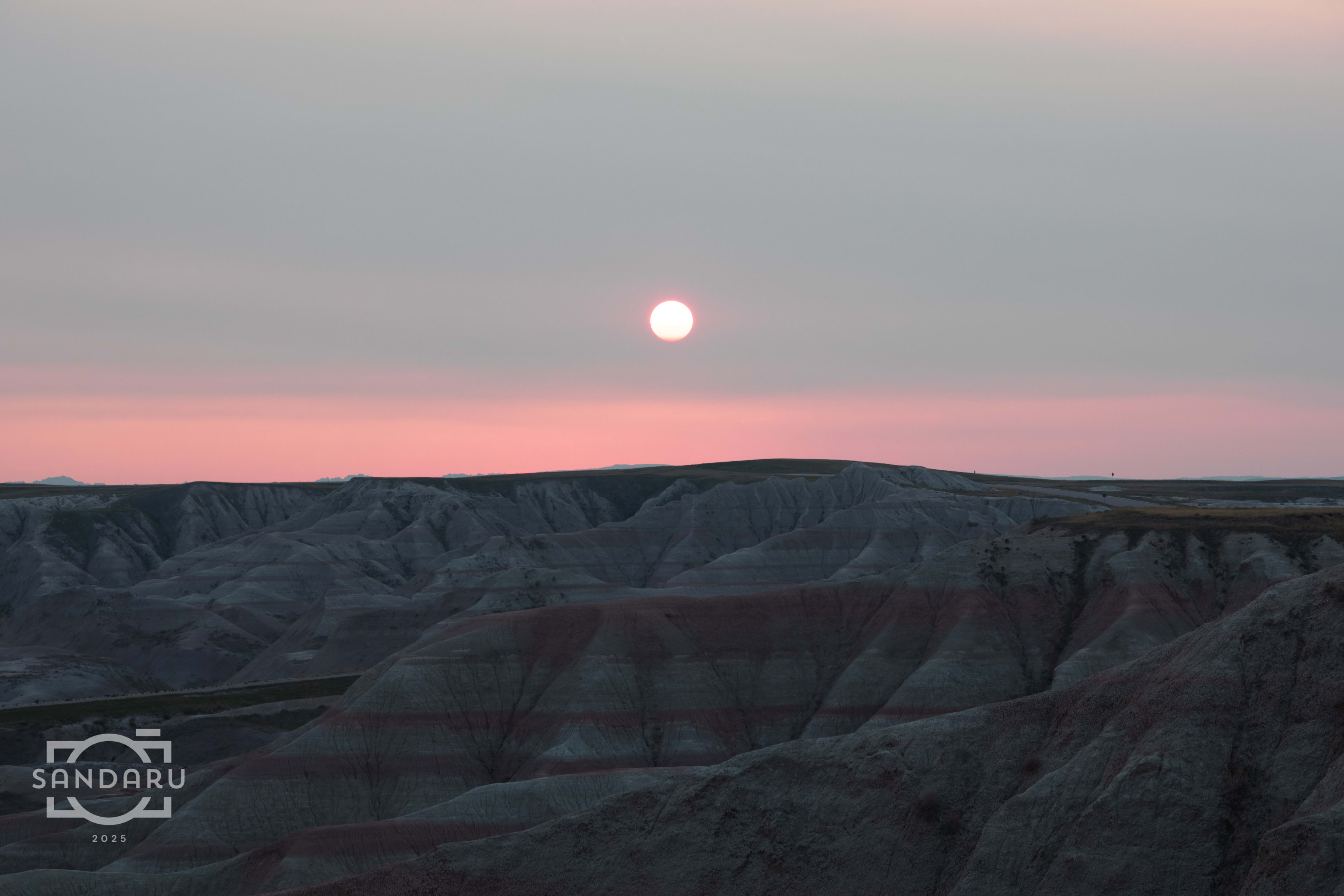 Sunset at Badlands, South Dakota