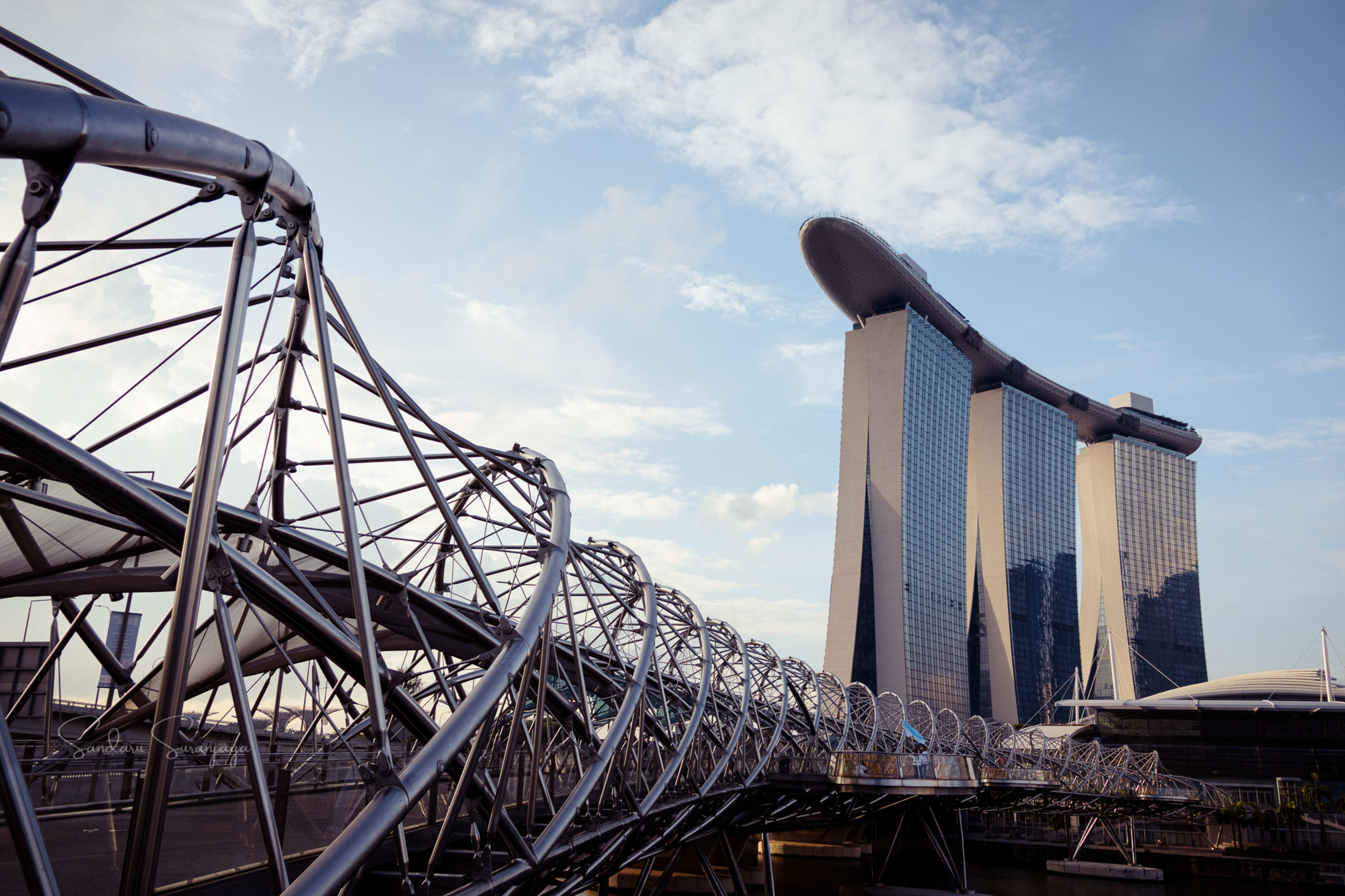 Marina Bay Sands and Helix Bridge