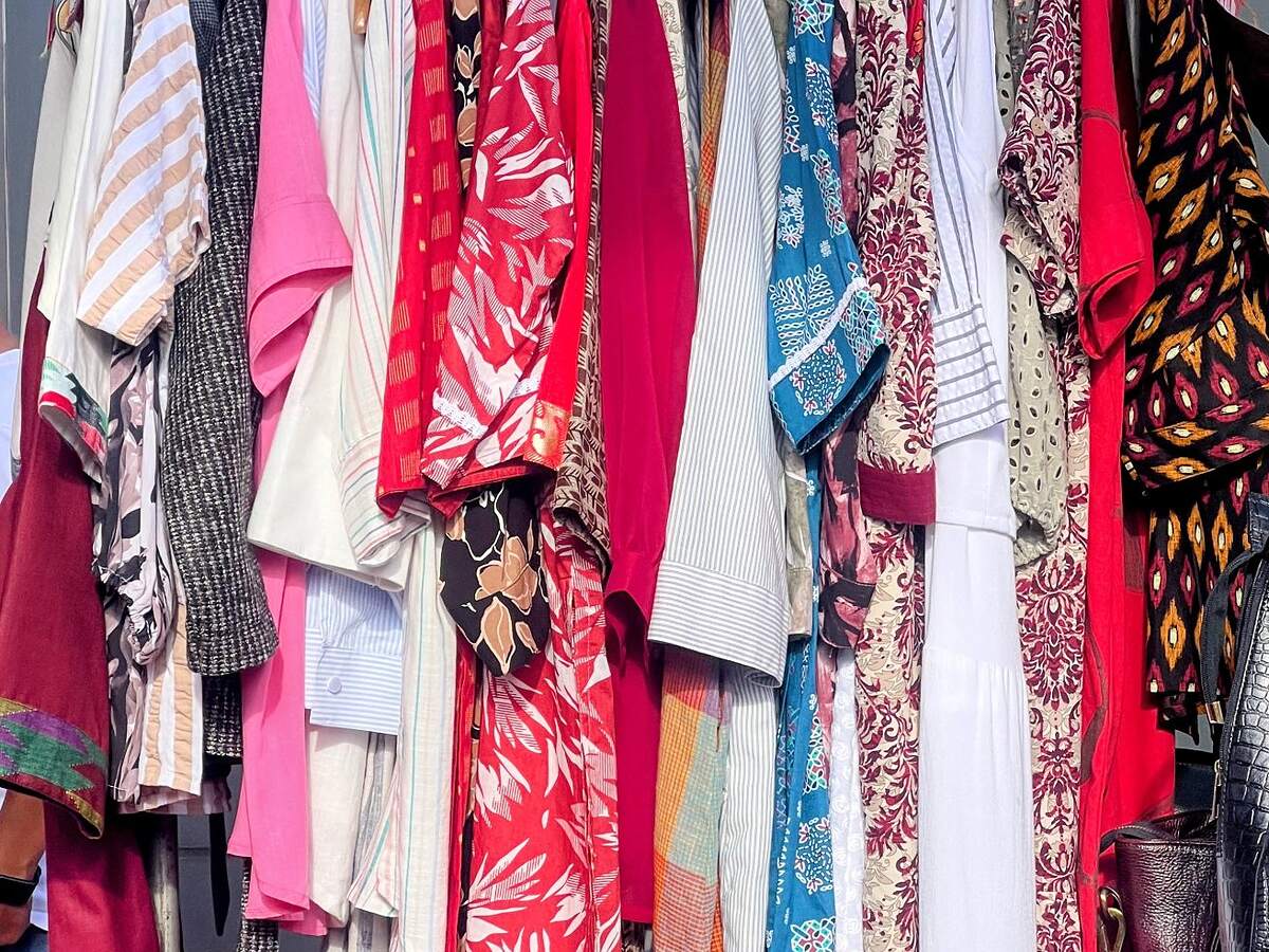 Clothes on display