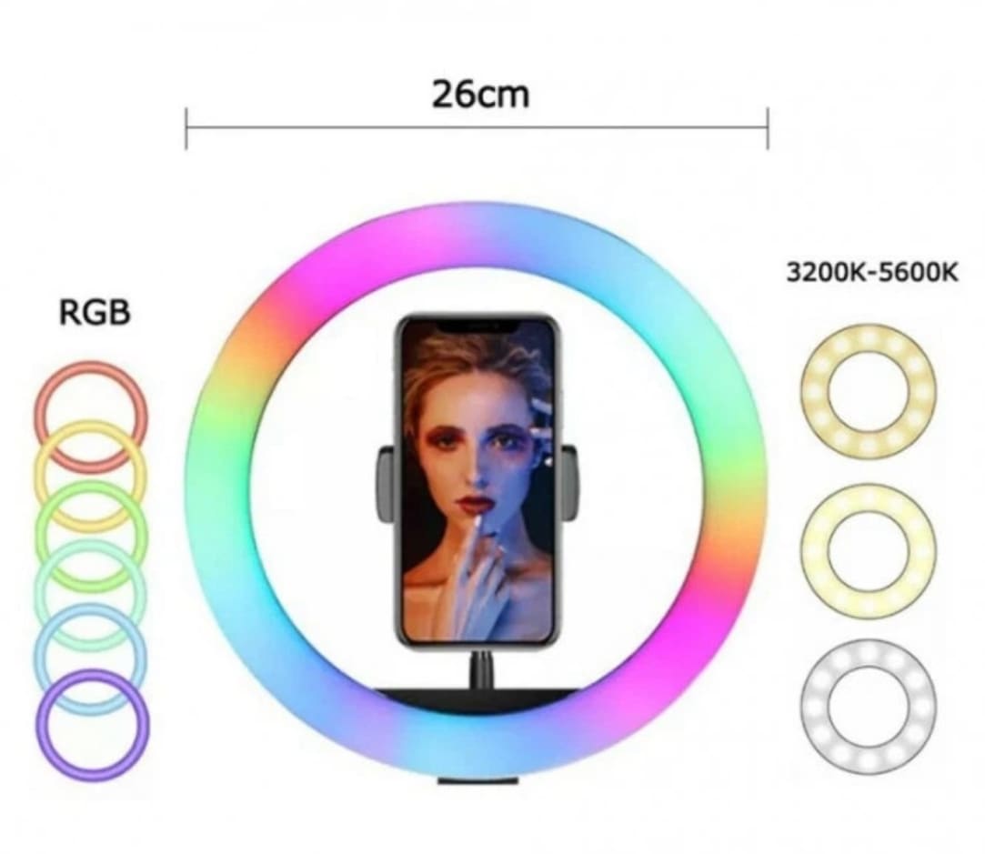 MJ26 RGB LED Ring Light with Tripod Stand