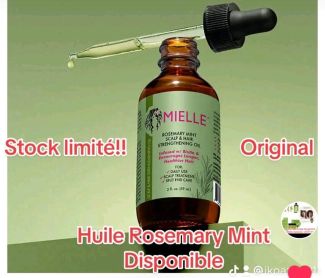 Huile fortifiante Rosemary Mint pour cheveux Mielle Organics