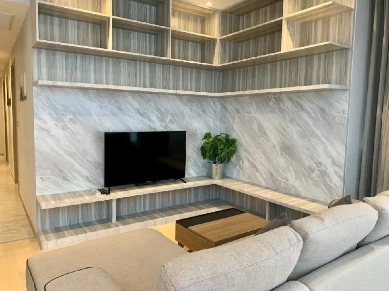 2 bedroom condo for rent in Rama 9 Bangkok - living room view