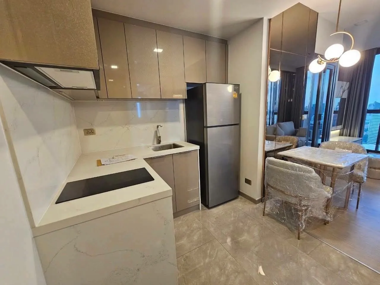 1 bedroom condo for rent in Rama 9 Bangkok - balcony perspective