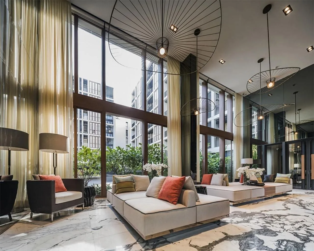 2 bedroom condo for rent in On Nut Bangkok - balcony perspective
