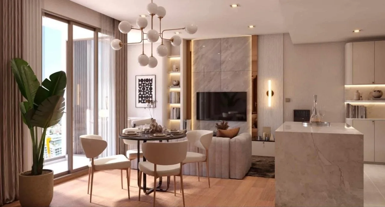 1 bedroom condo for rent in Ekkamai Bangkok - kitchen and dining area