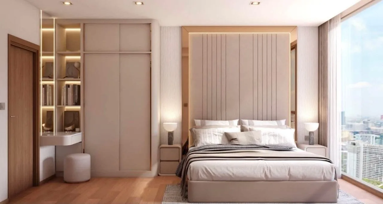 1 bedroom condo for rent in Ekkamai Bangkok - living room view