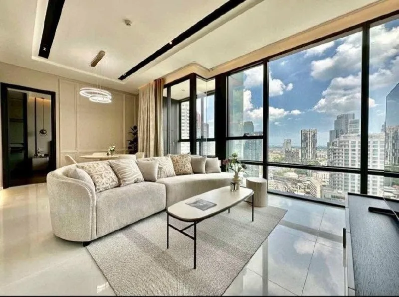 2 bedroom condo for rent in Thong Lo Bangkok - living room view