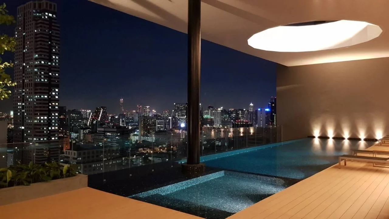 1 bedroom condo for rent in Sathorn Bangkok - balcony perspective