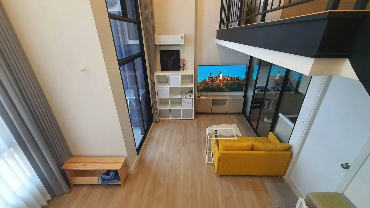 1 bedroom condo for rent in Rama 3 / Suksawat Bangkok - living room view