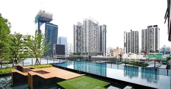 1 bedroom condo for rent in Rama 9 Bangkok - balcony perspective