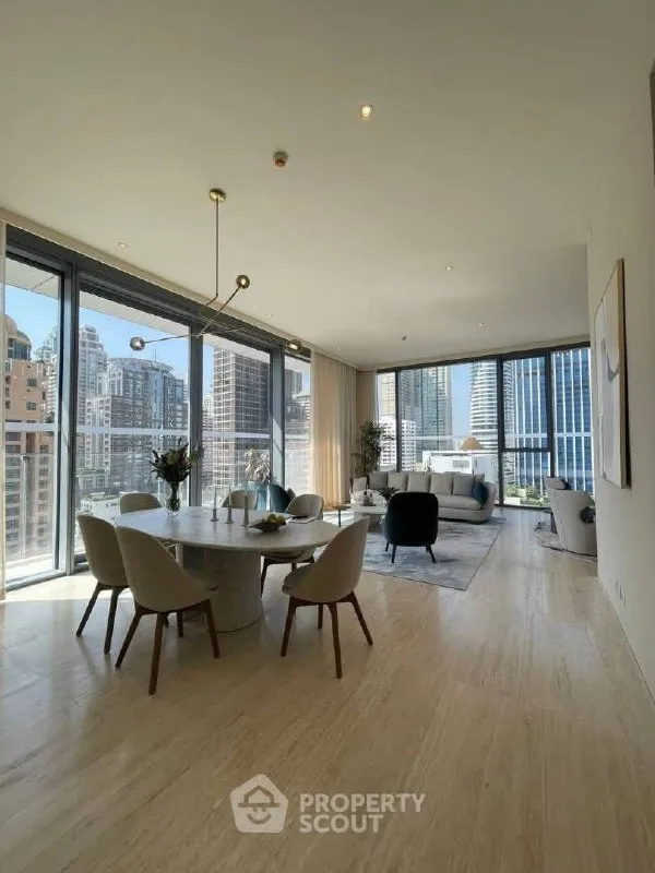 2 bedroom condo for rent in Langsuan Bangkok - living room view