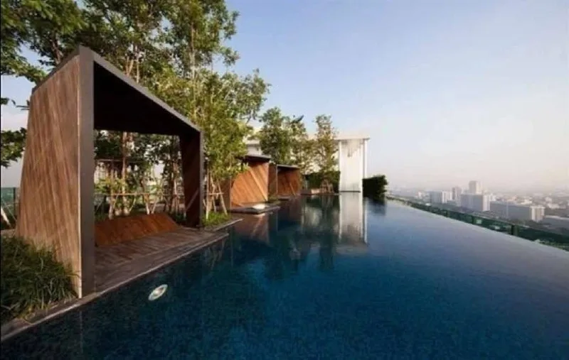 1 bedroom condo for rent in Ladprao Bangkok - swimming pool and building amenities