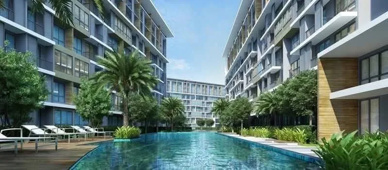 1 bedroom condo for rent in Bang Na Bangkok - swimming pool and building amenities