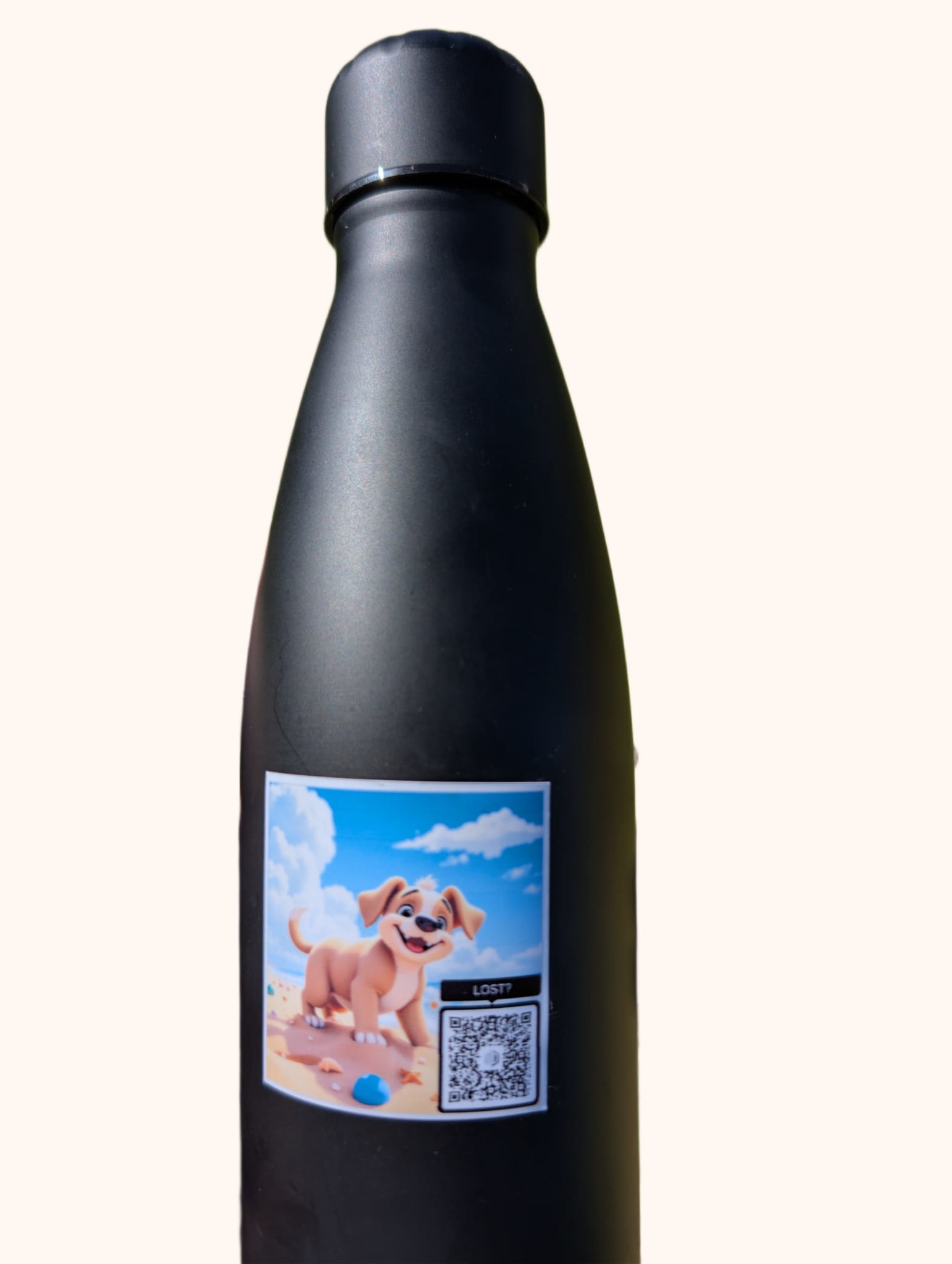 Stickers on water bottles and bags