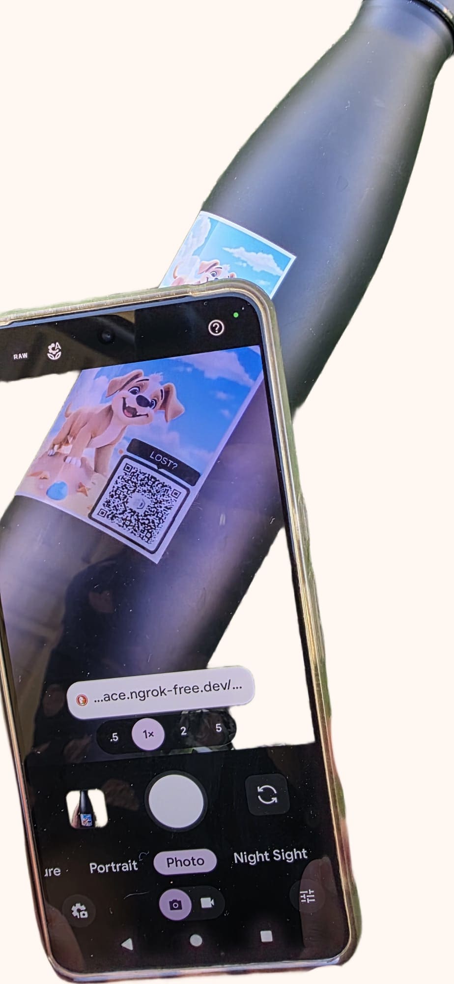 Scanning QR code on phone