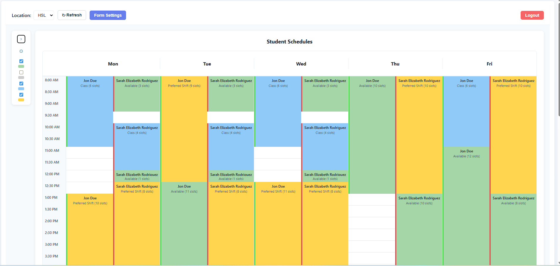 SemesterShiftBuilder: Manager schedule view (4)