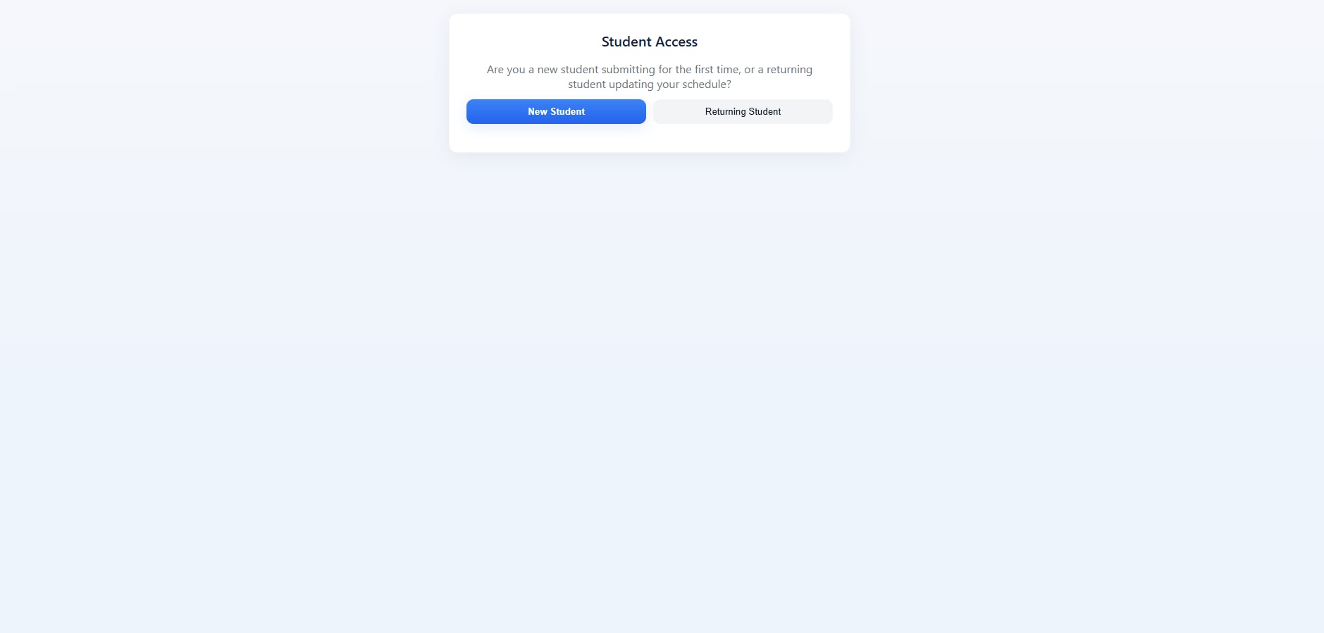 SemesterShiftBuilder: Student availability form (1)