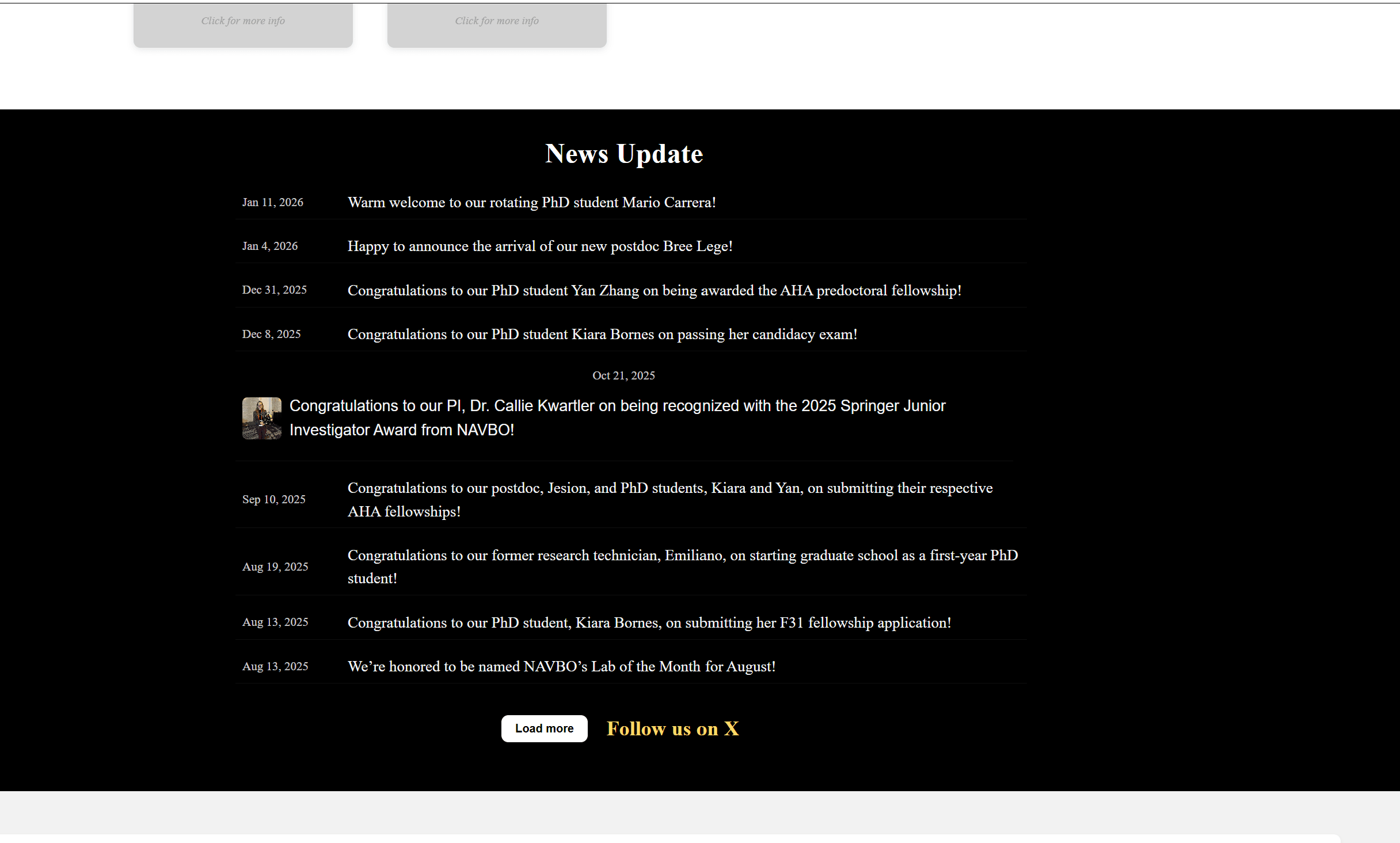 Website for the Kwartler Research Lab: