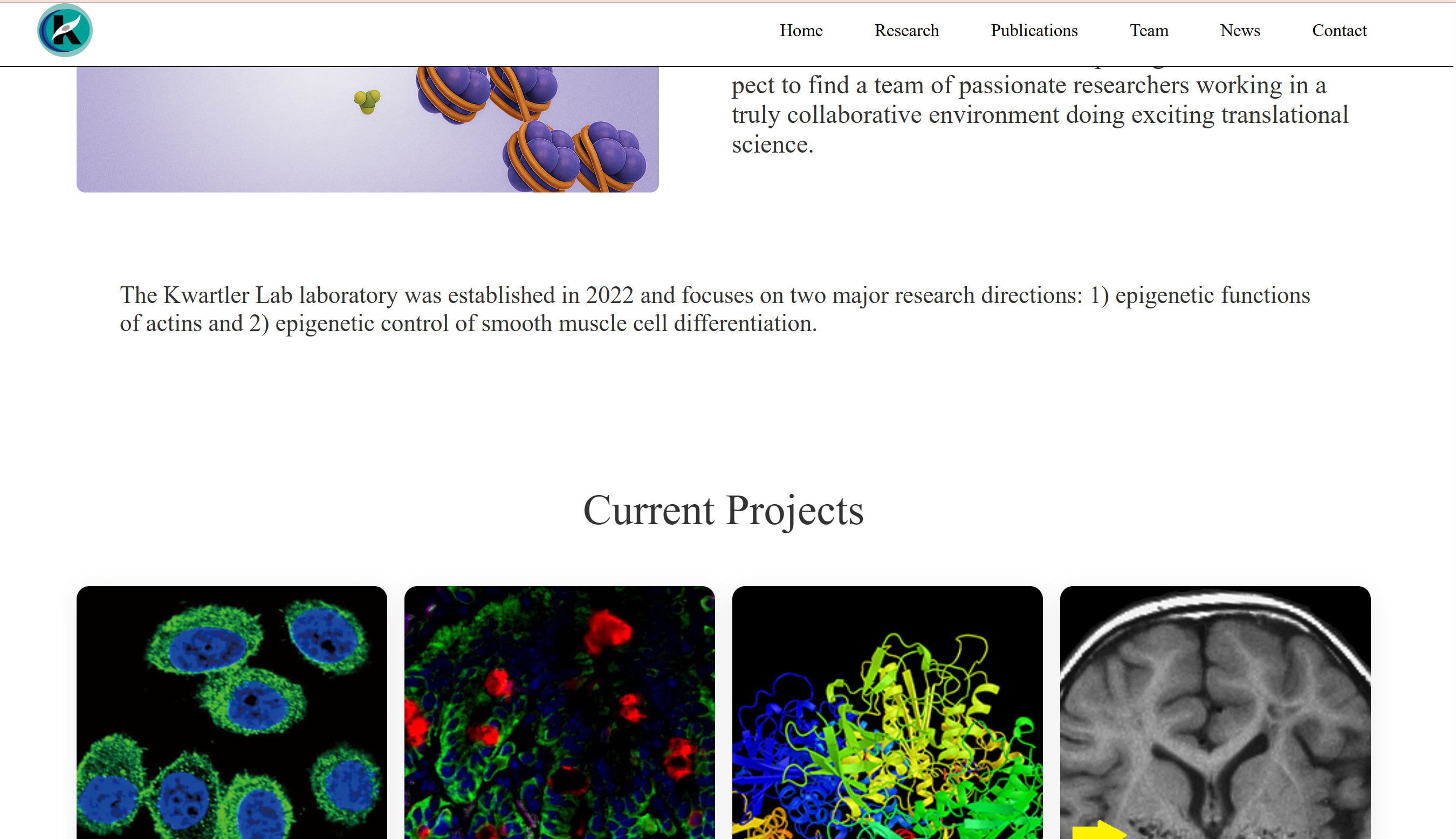 Website for the Kwartler Research Lab: