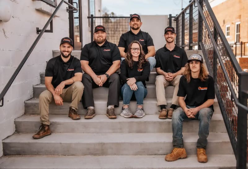 Cody and the crew on site