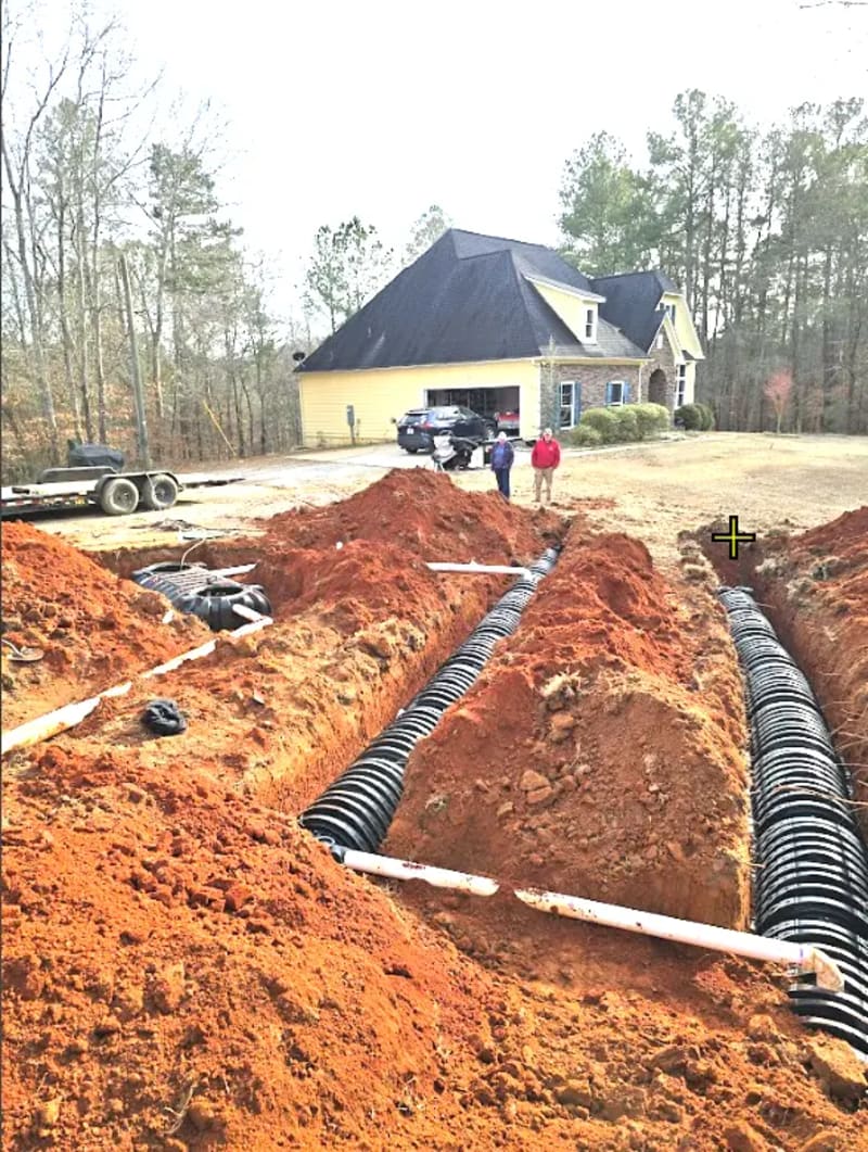 Drain field install