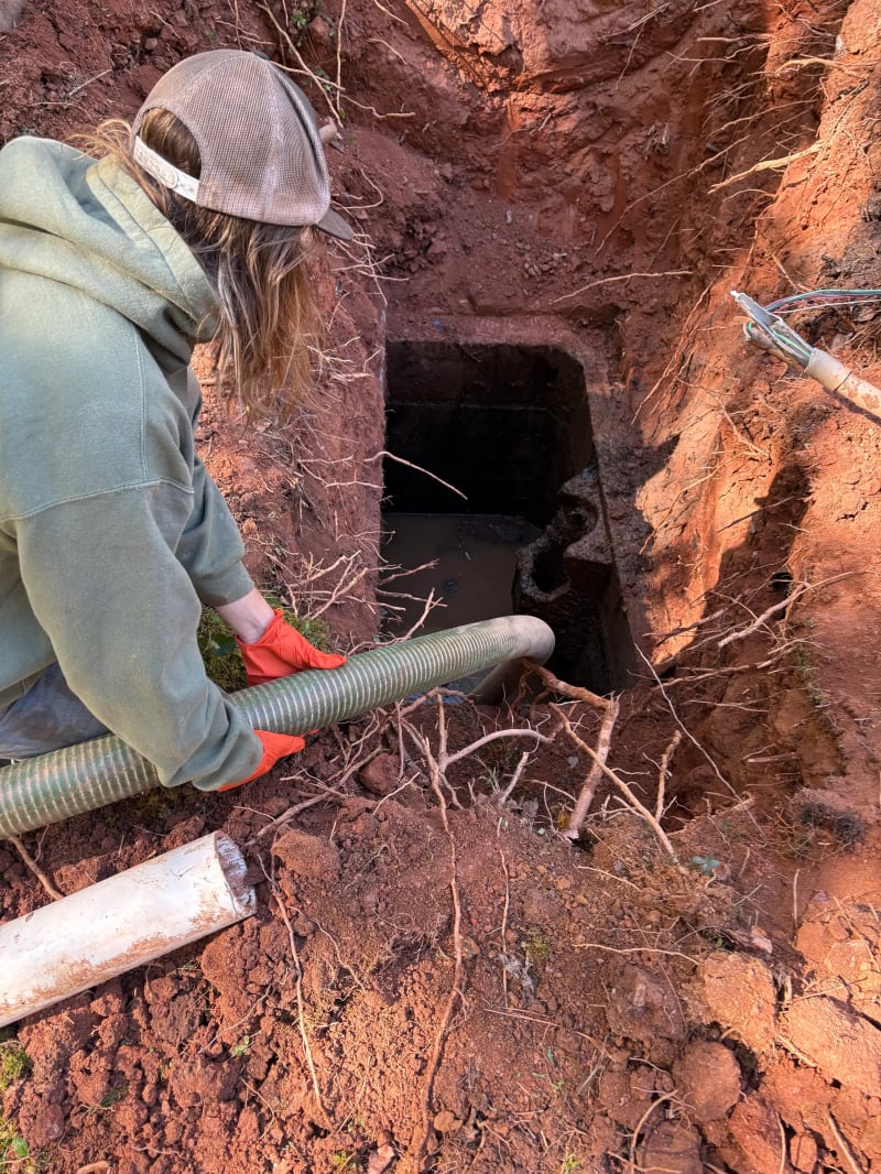 Septic tank pumping — Canton residence