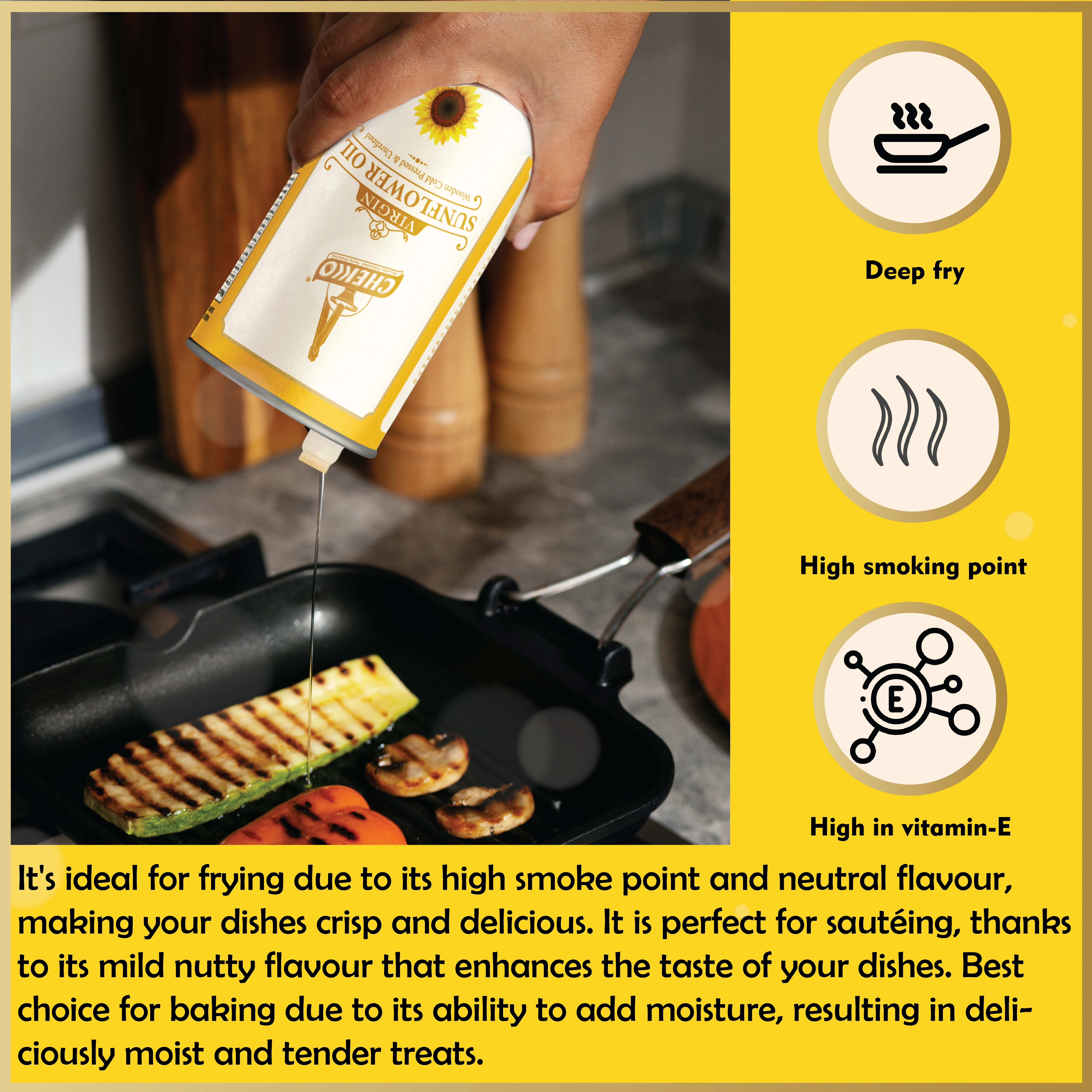Chekko Cold Pressed Virgin Sunflower Oil - Image 4