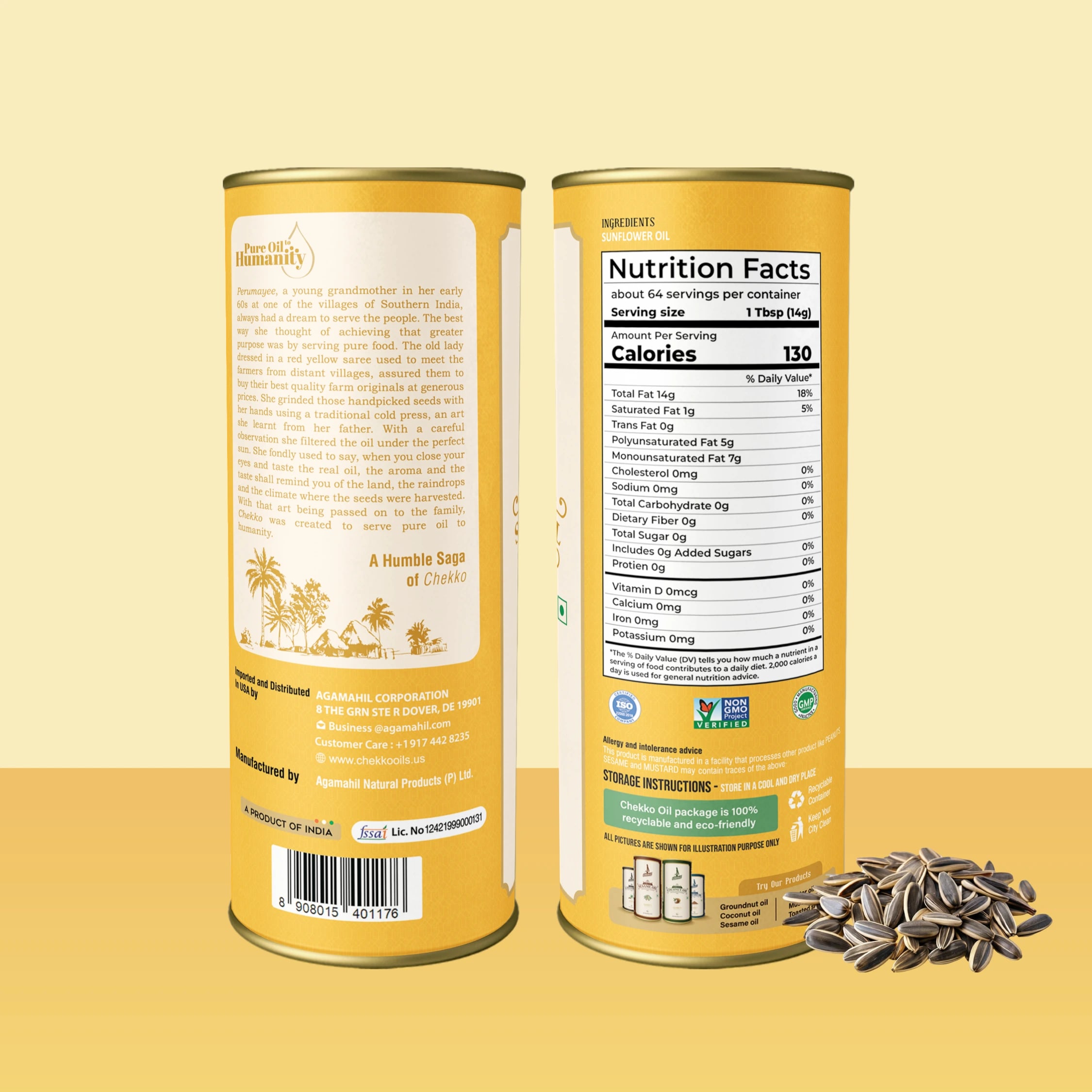Chekko Cold Pressed Virgin Sunflower Oil - Image 3