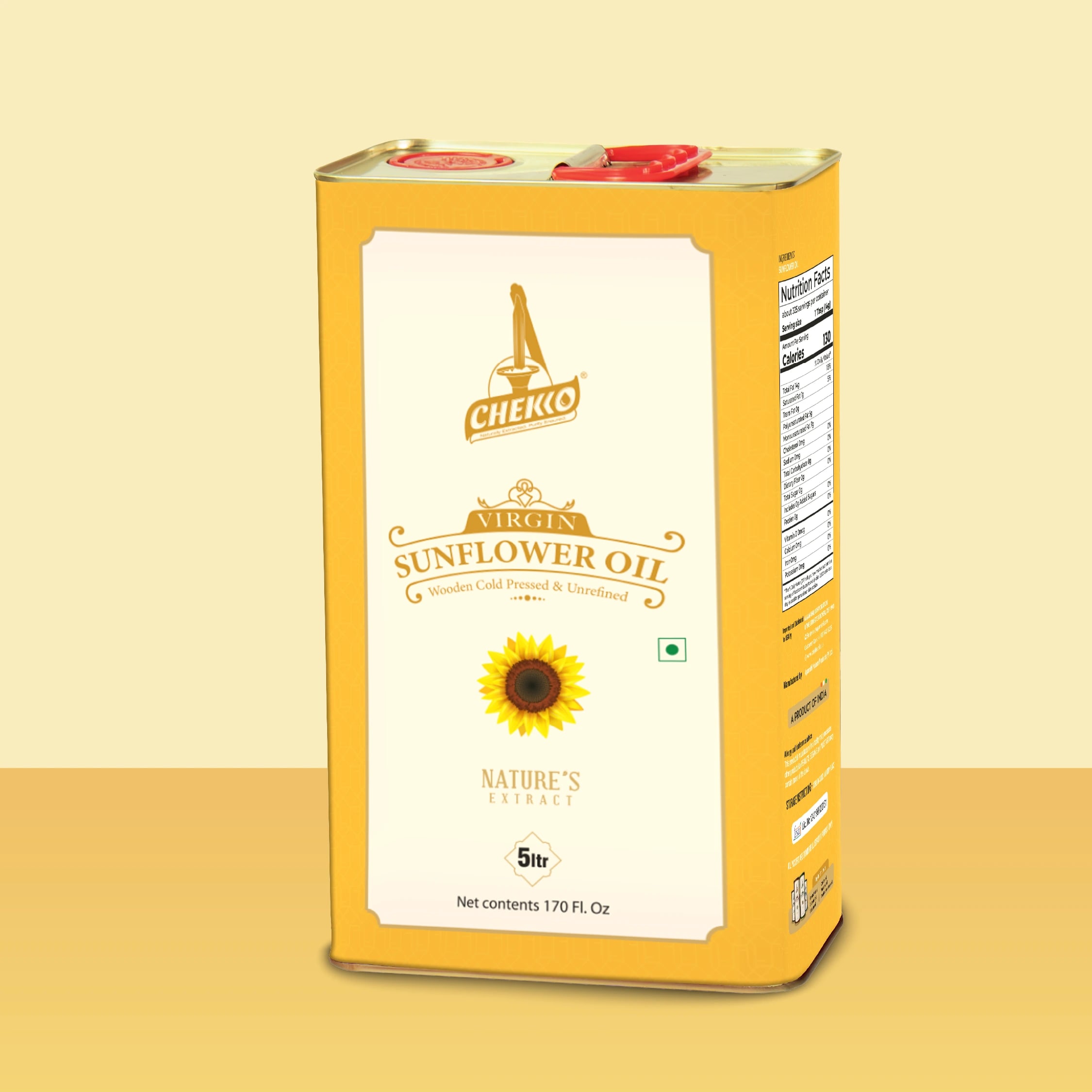 Chekko Cold Pressed Virgin Sunflower Oil - Image 2