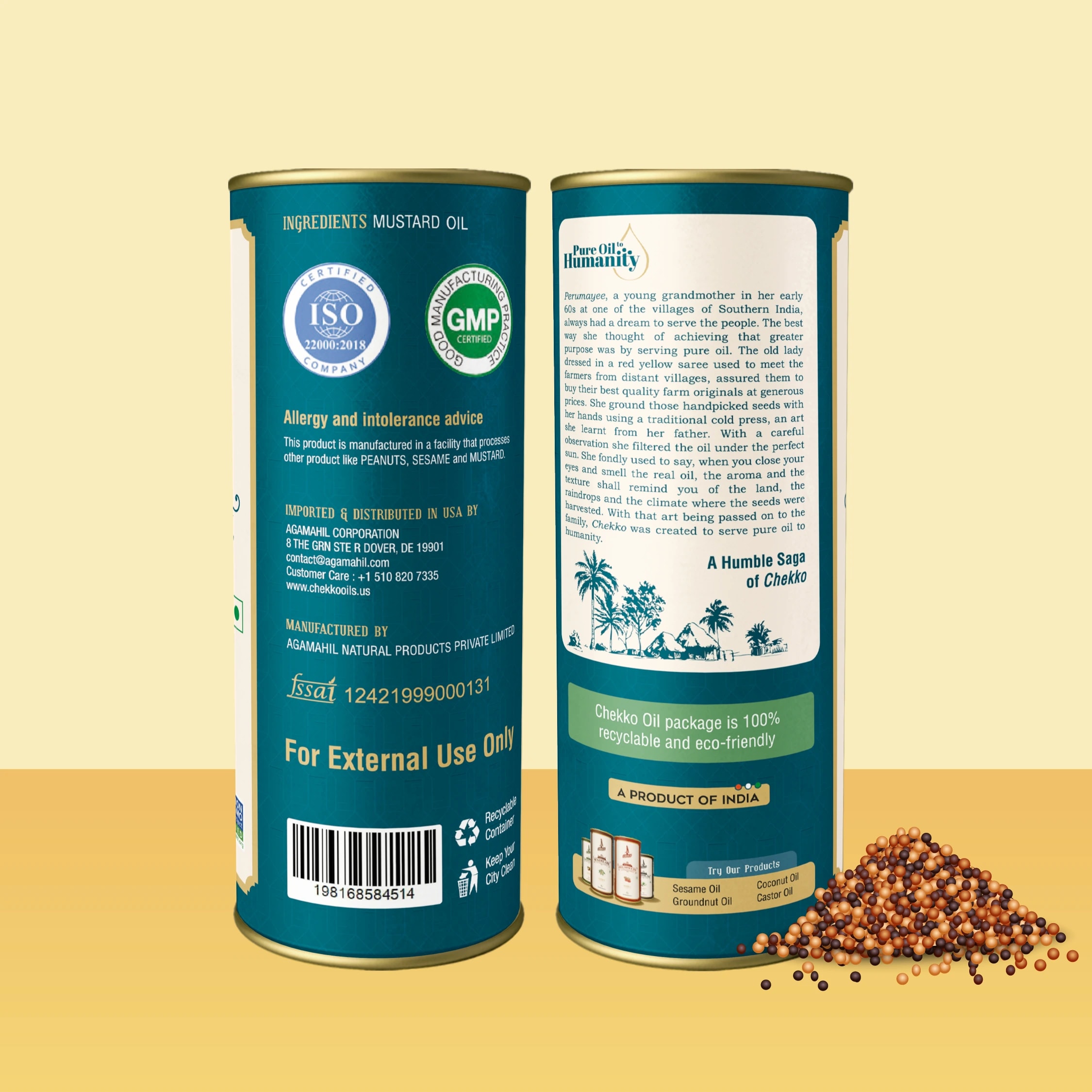 Chekko Cold Pressed Virgin Mustard Oil - Image 2