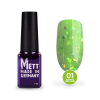 Кольорова база Mett Expert Summer vibes base №01 Lime Punch Зелена зі срібною поталлю 7 г