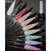 SAGA professional Гель-лак Fiery gel 7 (бірюзовий з мікроблиском, світловідбивний), 9 мл