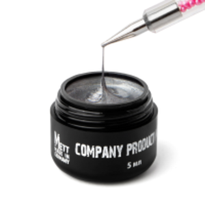 Гель-павутинка 3D Mett Expert для манікюру №F004 Срібло 5 г