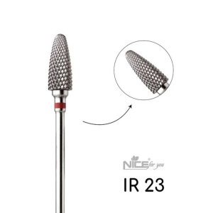 Фреза твердосплавна «Кукурудза» IR 23 Nice for you червона насічка (d 6 мм, L13 мм)