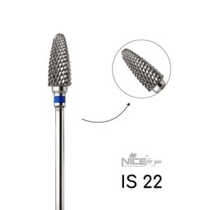 Фреза твердосплавна Кукурудза IS 22 Nice for you синя насічка (d 6 мм, L13 мм)