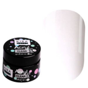 Акрил-гель Kira Nails Acryl Gel - Clear (прозорий), 15 г