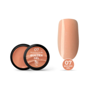 Гель для нарощування Mett Expert Builder gel Shimmer nude №07 Бежевий нюд з шимером 5 г